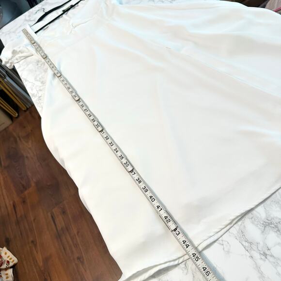 Alexia Admor Gracie Sweetheart Midi White Front Slit Dress Women's Size 6 - Picture 11 of 13